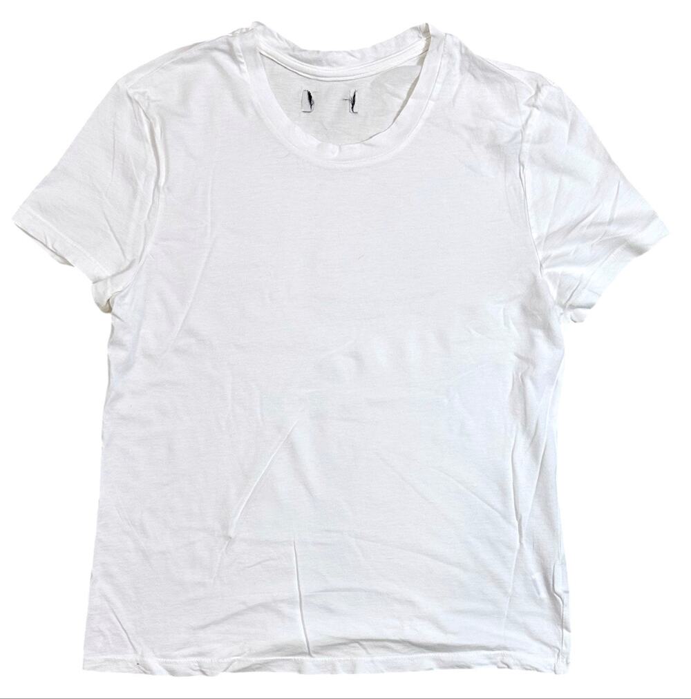 Rowan Women's T-Shirt Tyler Supima Cotton Short Sleeve Top Tee in White